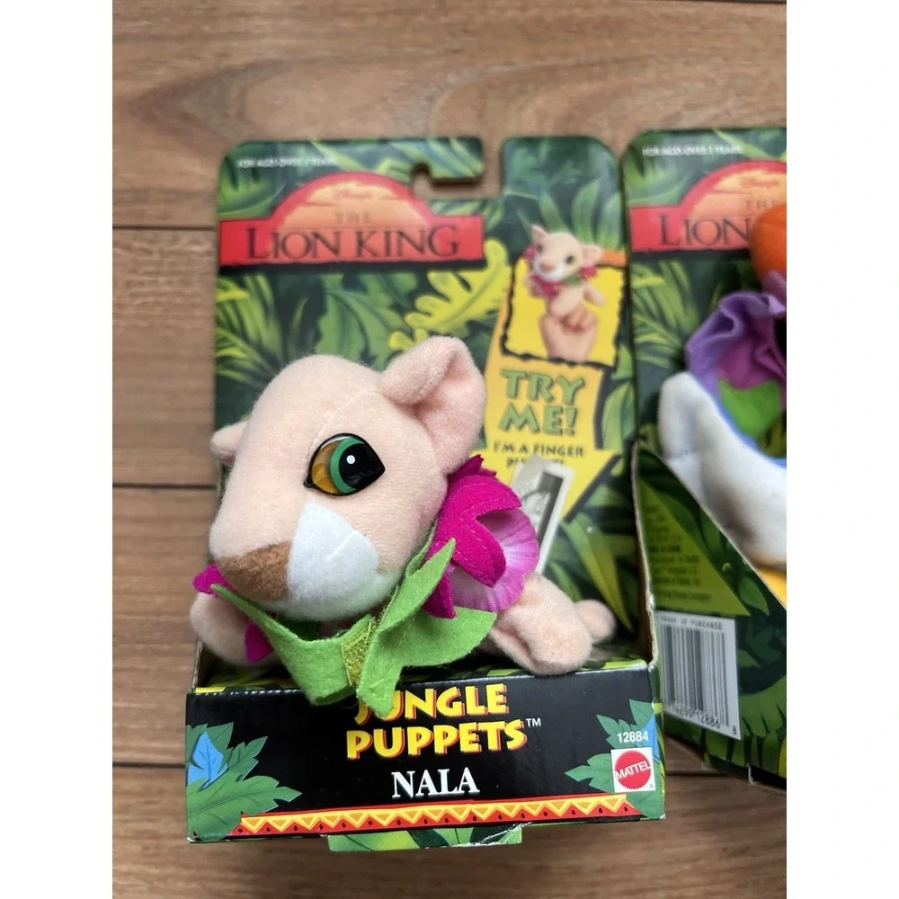 Rare Vintage 1994 The Lion Zazu Nala Finger Puppet  Made In Mattel Lot 2